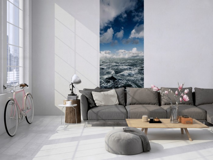 Das 3D-Fotopanel Das offene Meer, Raue See tapeziert in einem Loft. Bestelle die Bildtapete für Deine Wand online.