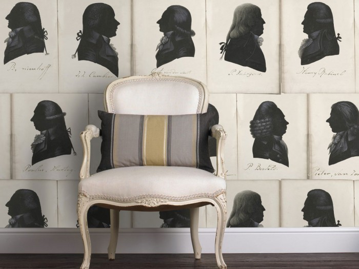 Raumansicht der Selected Walls Tapete Amsterdam Portraits Wallpaper Col. 01