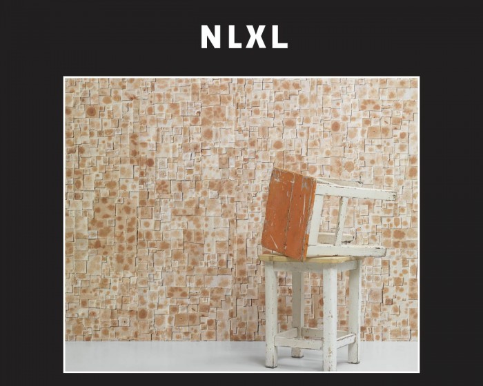 Die NLXL Tapete REM-02 Remixed von Arthur Slenk tapeziert an einer Wand.