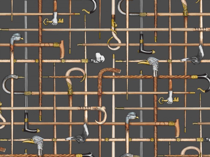 Ansicht der Fornasetti Tapete 114/14028 Bastoni von Cole and Son