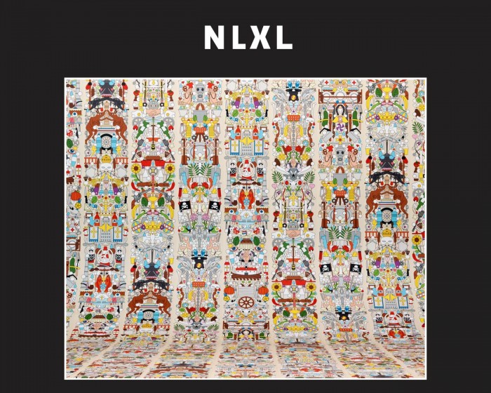 Die NLXL Tapete JOB-04 Archives von Studio Job tapeziert an einer Wand.