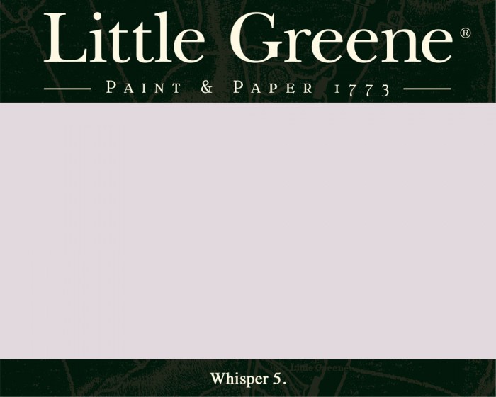 Englische Farbe von Little Greene Whisper 5 - Hochwertige Farbe gestrichen an der Wand