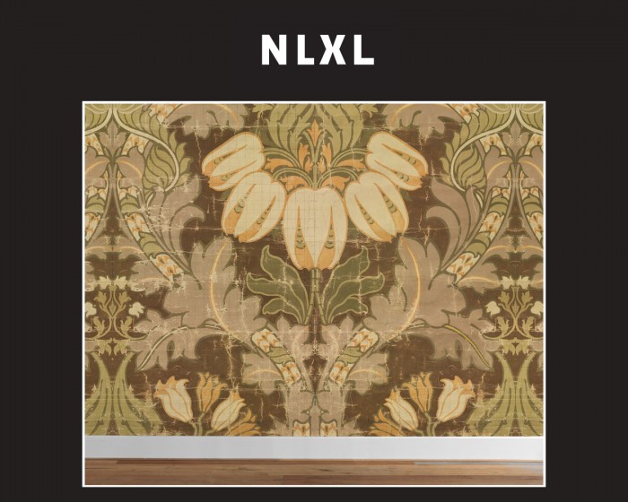 Die NLXL Tapete MRV-02 Big Pattern Luther von Mr & Mrs Vintage tapeziert an einer Wand.