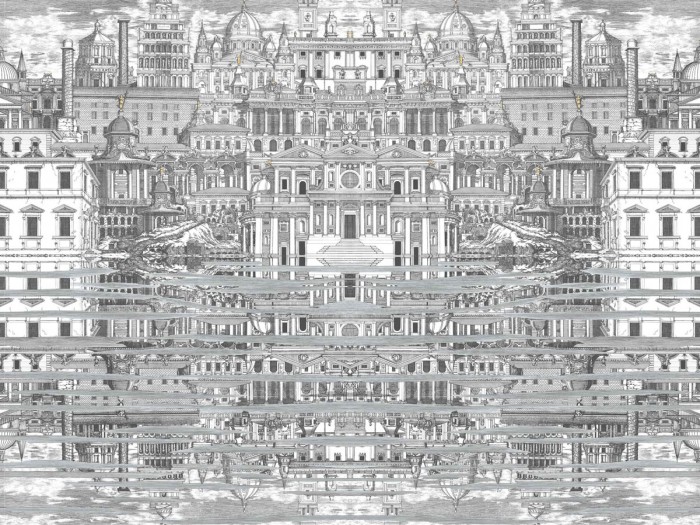 Ansicht der Fornasetti Tapete 114/20040 Riflesso von Cole and Son