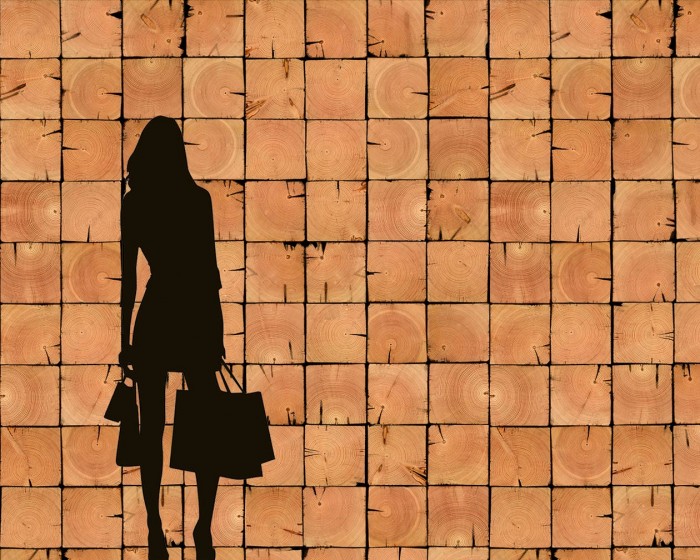 Flächenansicht der NLXL Tapete PHE-09 Scrapwood von Piet Hein Eek.