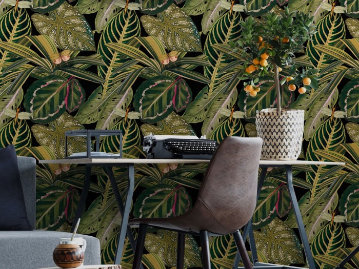 Raumansicht der Selected Walls Tapete Sinnamary Insects Wallpaper Col. 01