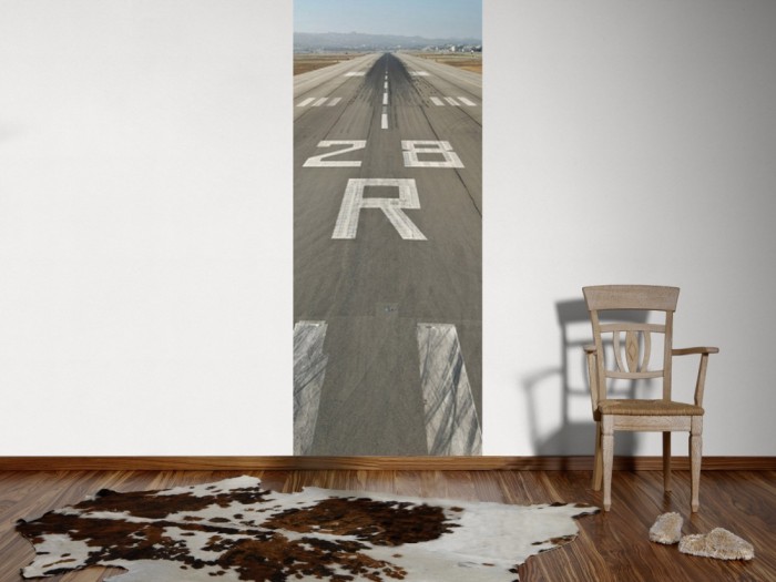 Ein Foto von dem 3D-Fotopanel Flughafen, Start- und Landebahn tapeziert an der Wand. Bestelle Deine Bildtapete online.