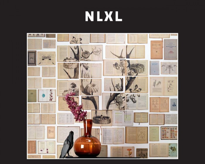 Raumfoto der NLXL Tapete EKA-02 Biblioteca von Ekaterina Panikanova.