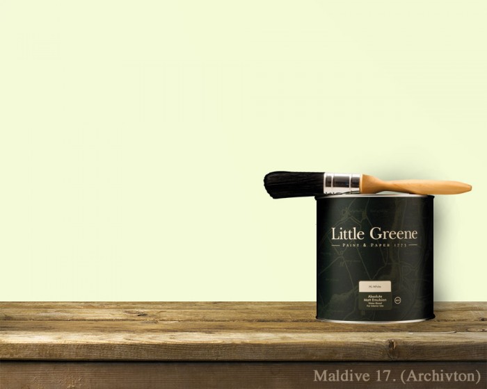 Englische Farbe von Little Greene Maldive 17 - Hochwertige Farbe gestrichen an der Wand