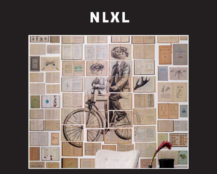 Raumfoto der NLXL Tapete EKA-03 Biblioteca von Ekaterina Panikanova.