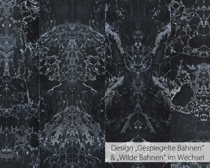 Flächenansicht der NLXL Tapeten PHM-50A und PHM-50B Materials von Piet Hein Eek im Wechsel verarbeitet.