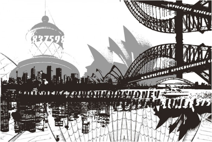 Die Design-Fototapete Sydney Australien, Artwork, eine Vlies-Fototapete bei Livingwalls Cologne online kaufen. Die Design-Fototapete Sydney Australien, Artwork ist eine Fototapete auf Maß.