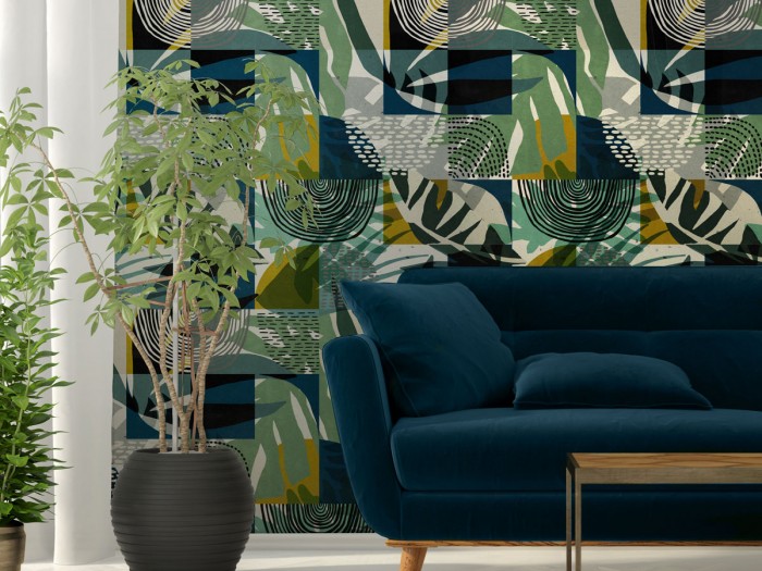 Raumansicht der Selected Walls Tapete London Leafs Wallpaper Col. 01