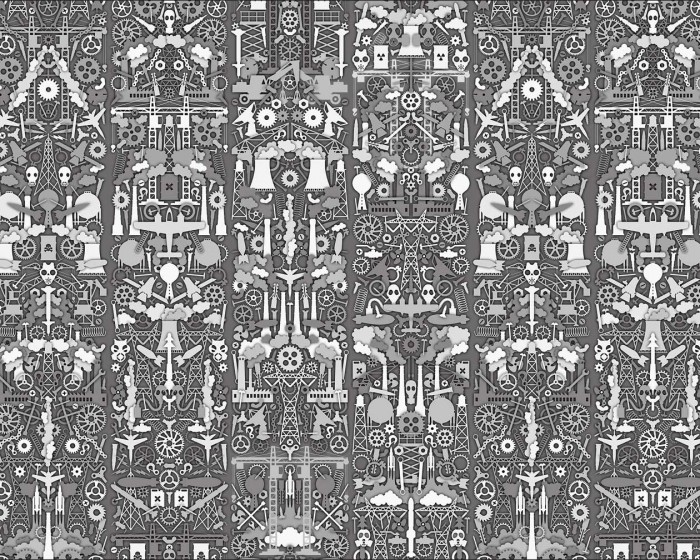 Flächenansicht der NLXL Tapete JOB-01 Archives von Studio Job.