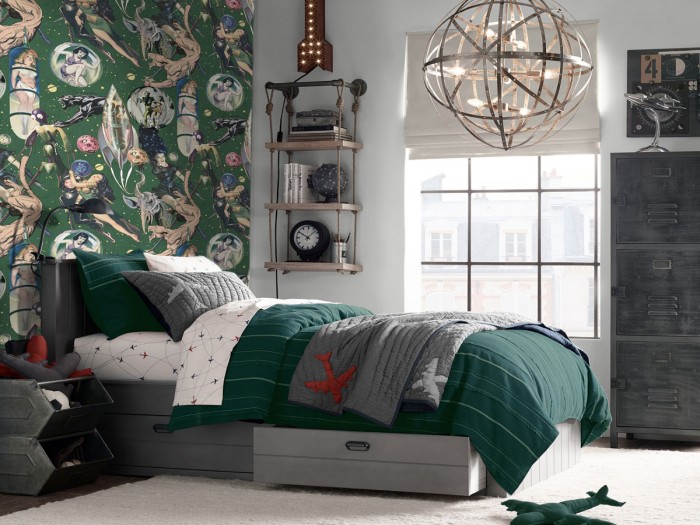 Raumansicht der Selected Walls Tapete Los Angeles Comic Wallpaper Col. 01