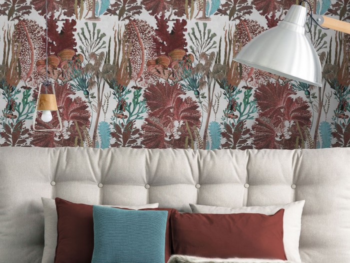 Raumansicht der Selected Walls Tapete Tiputa Corals Wallpaper Col. 01