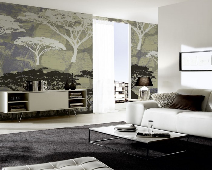 Designer-Fototapete Afrikas Savanne, Artwork by Mylumi