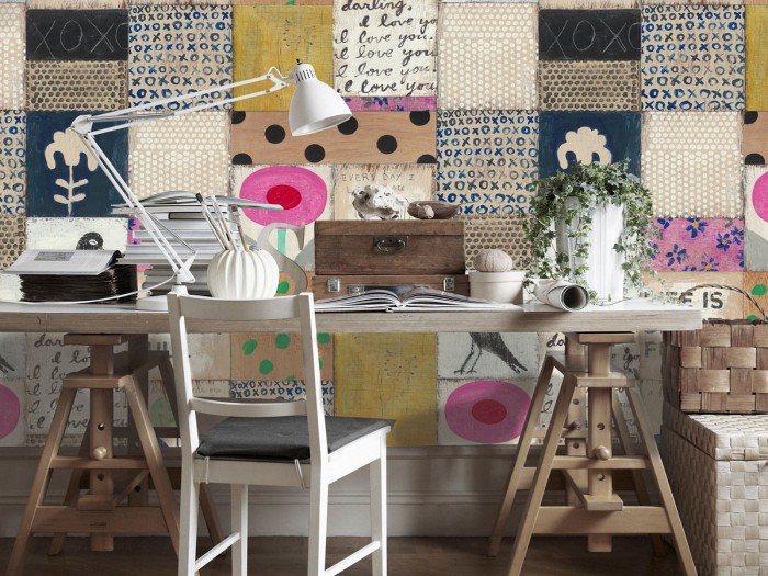 Raumansicht der Selected Walls Tapete Roswell Sketches Wallpaper Col. 01