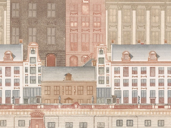 Detailansicht der Selected Walls Tapete Amsterdam Facade Wallpaper Col. 02