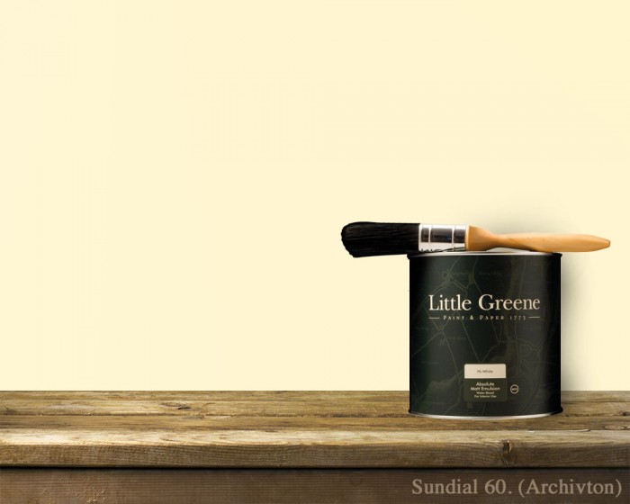 Englische Farbe von Little Greene Sundial 60 - Hochwertige Farbe gestrichen an der Wand
