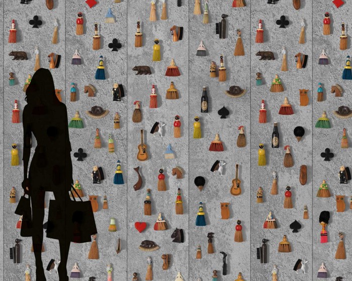 Flächenansicht der NLXL Tapete DRO-05 Obsession von Daniel Rozensztroch.