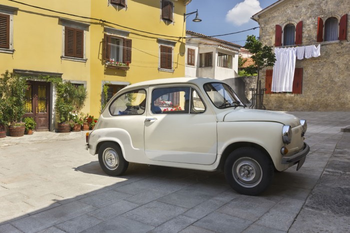 3D-Fototapete Italien Fiat 500