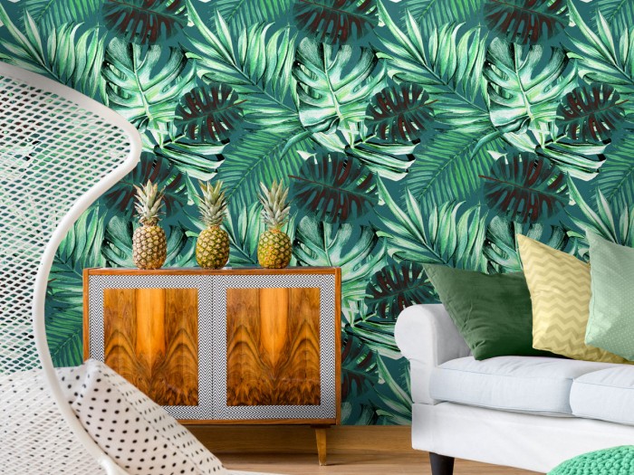 Raumansicht der Selected Walls Tapete San Jose Leafs Wallpaper Col. 01