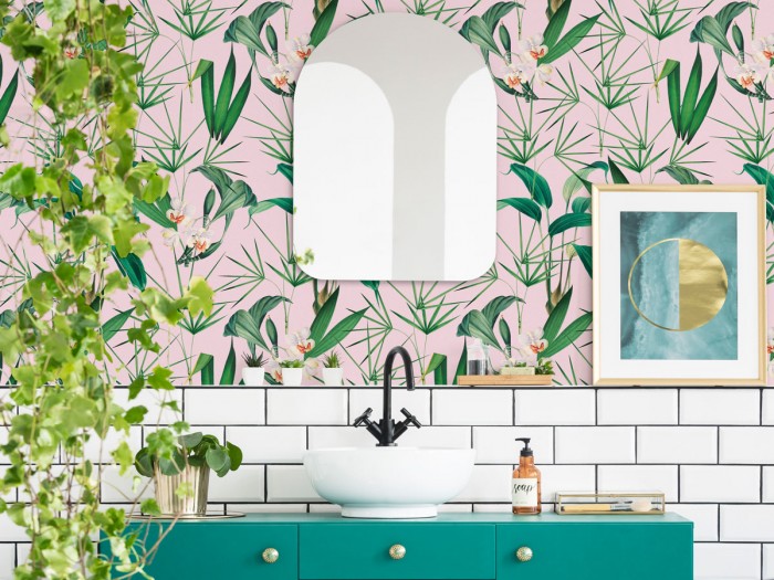 Raumansicht der Selected Walls Tapete Naples Flowers Wallpaper Col. 01