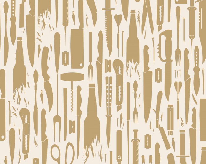 Ansicht der Flavour Paper Tapete FP1101 Sharp Descent in der Farbe Harvest - Flavour Paper Tapete FP1101 einfach online bestellen