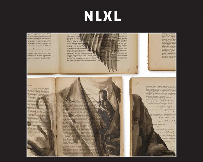 Detailansicht der NLXL Tapete EKA-01 Biblioteca von Ekaterina Panikanova.