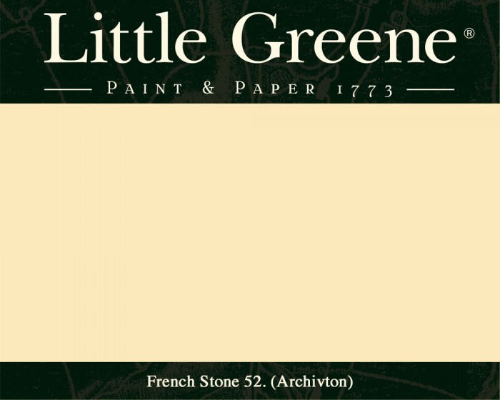 Englische Farbe von Little Greene French Stone 52 - Hochwertige Farbe gestrichen an der Wand