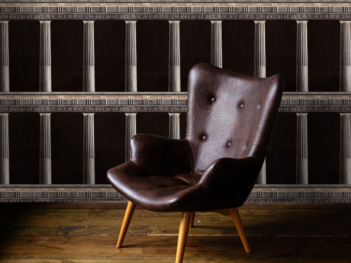 Raumansicht der Selected Walls Tapete Athen Columns Wallpaper Col. 01
