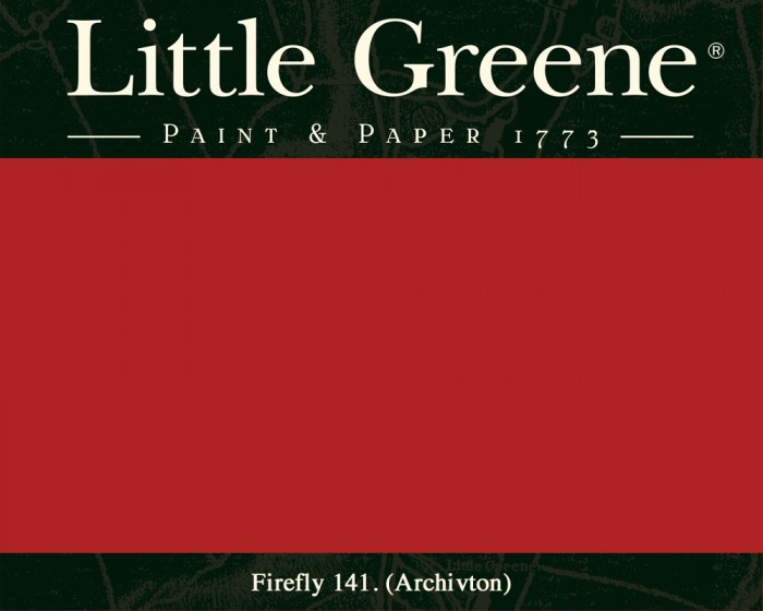 Englische Farbe von Little Greene Firefly 141 - Hochwertige Farbe gestrichen an der Wand