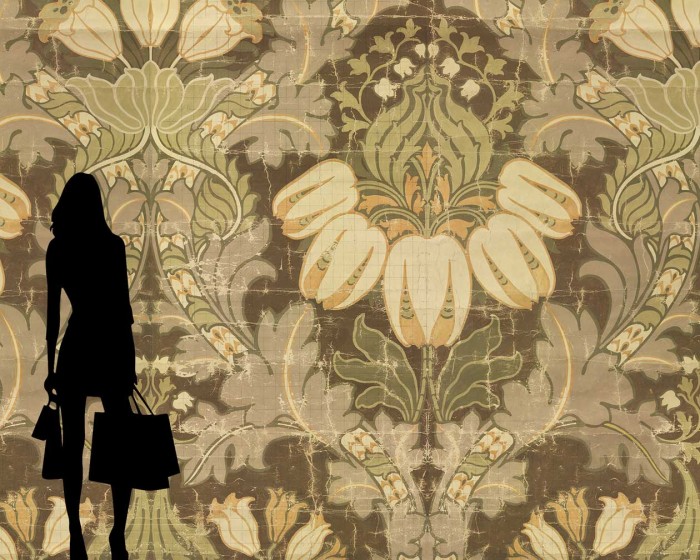 Flächenansicht der NLXL Tapete MRV-02 Big Pattern Luther von Mr & Mrs Vintage.