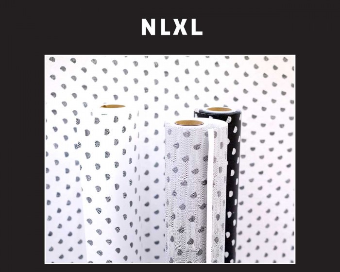 Detailansicht der NLXL Tapeten Particles in allen drei Farben von Truly Truly.