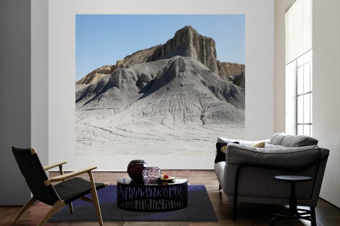 Die Fototapete Berg Badlands-Nationalpark in South Dakota, USA als große Bildtapete im Wohnzimmer. Als Bildtapete ist die Fototapete Berg Badlands-Nationalpark in South Dakota, USA ein besonderes Highlight auf Vliestapete.