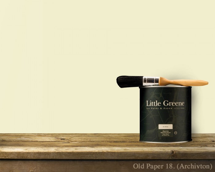 Englische Farbe von Little Greene Old Paper 18 - Hochwertige Farbe gestrichen an der Wand